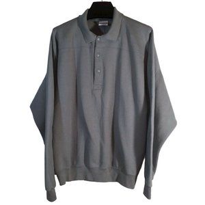 VTG 90s Cheetah Collared Sweatshirt Seafoam Tennis Golf Athleisure Sporty Lounge